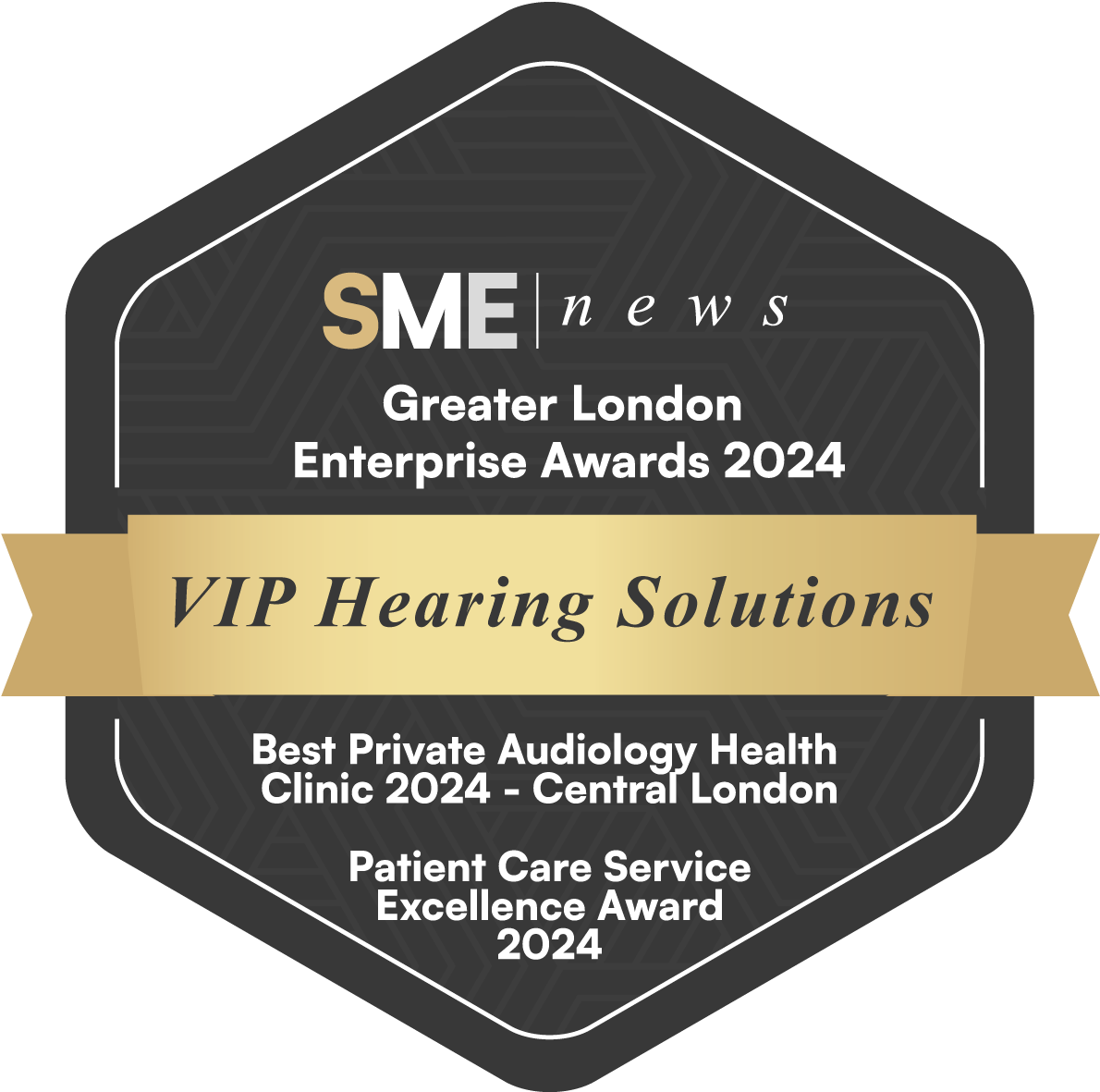 SME News Greater London Enterprise Awards 2024 — Best Private Audiology Health Clinic, Central London