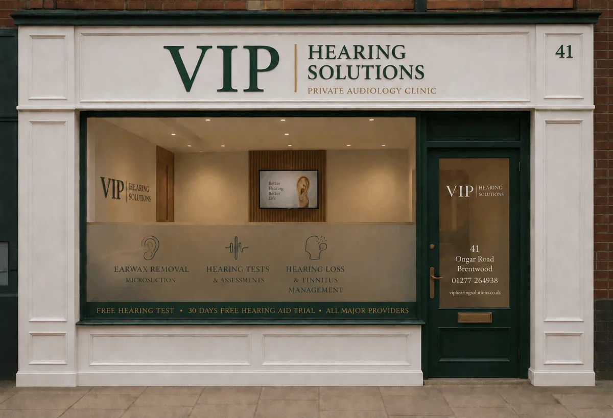 The VIP Hearing Solutions Brentwood clinic on Ongar Road