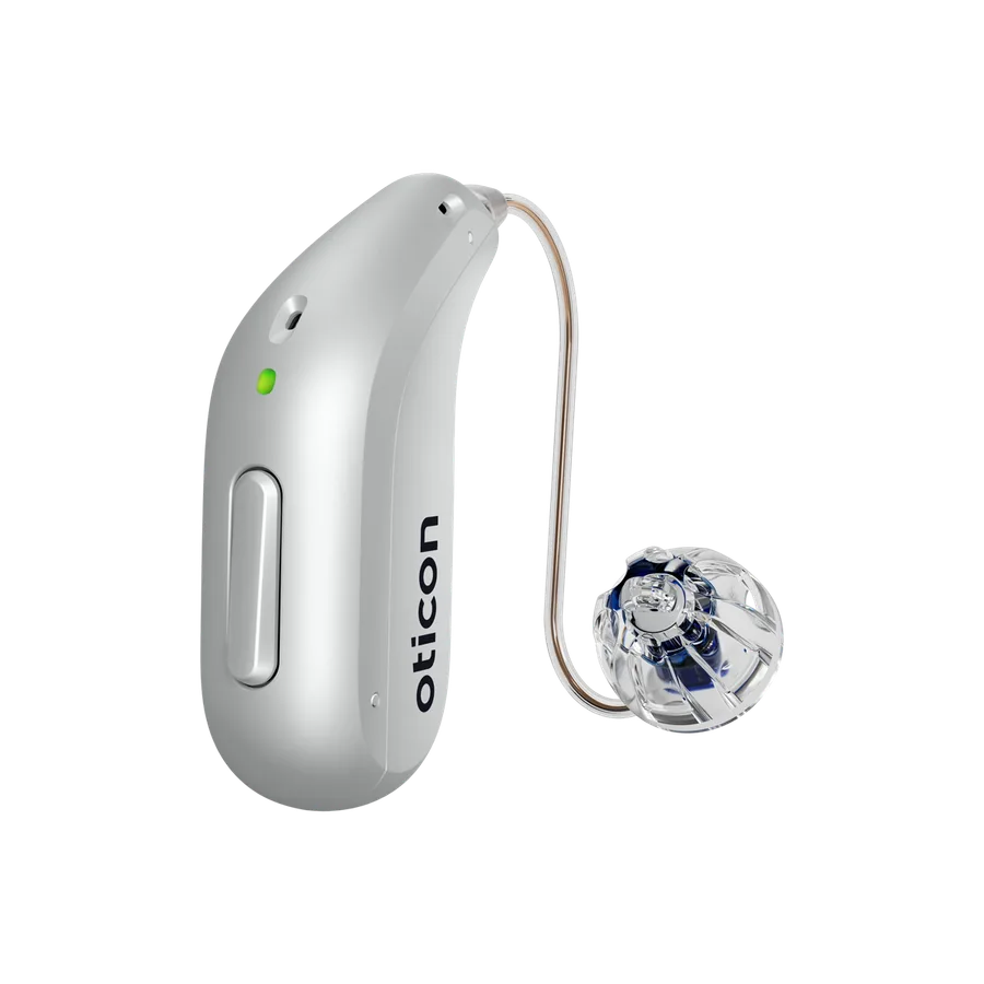 Oticon Reveal hearing aid in Silver
