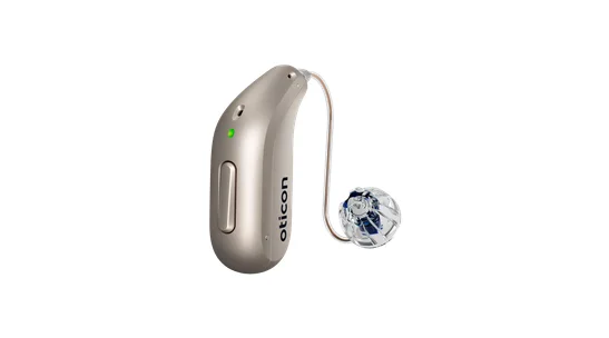 Oticon Intent miniRITE hearing aid in Chroma Beige