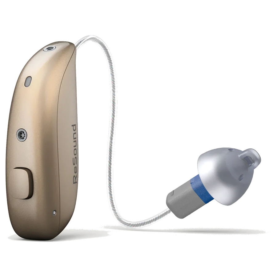 ReSound Sensia microRIE hearing aid in Gold
