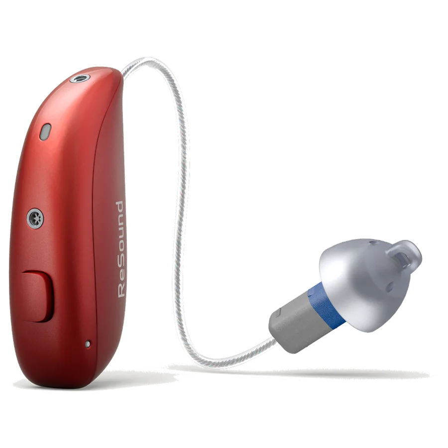ReSound Sensia microRIE hearing aid in Red