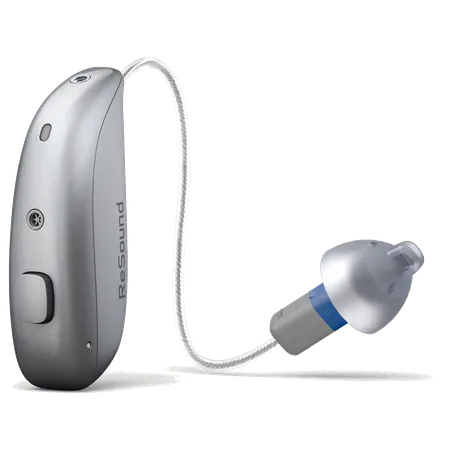 ReSound Sensia microRIE hearing aid in Sparkling Silver