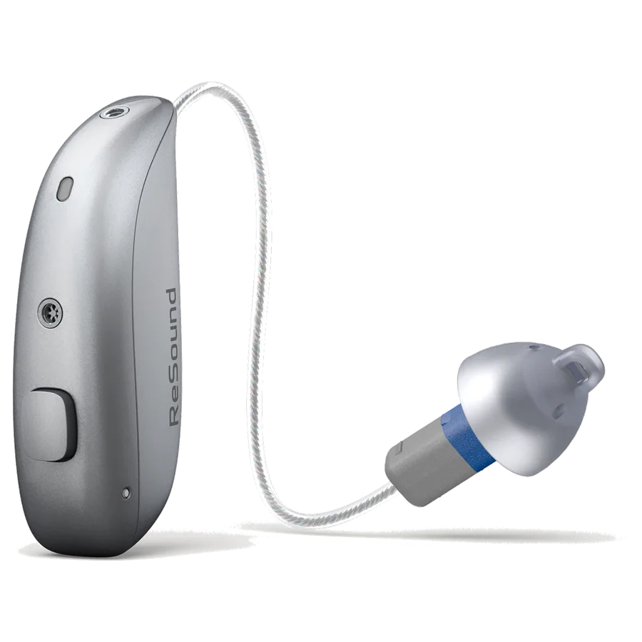 ReSound Sensia microRIE hearing aid in Sparkling Silver