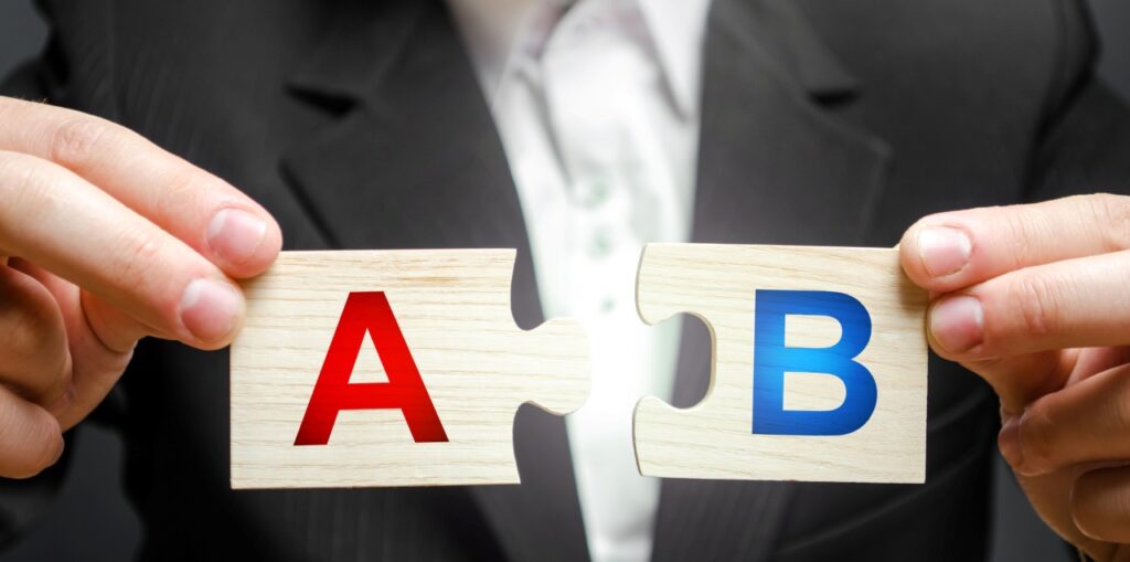 puzzles with the letters A and B