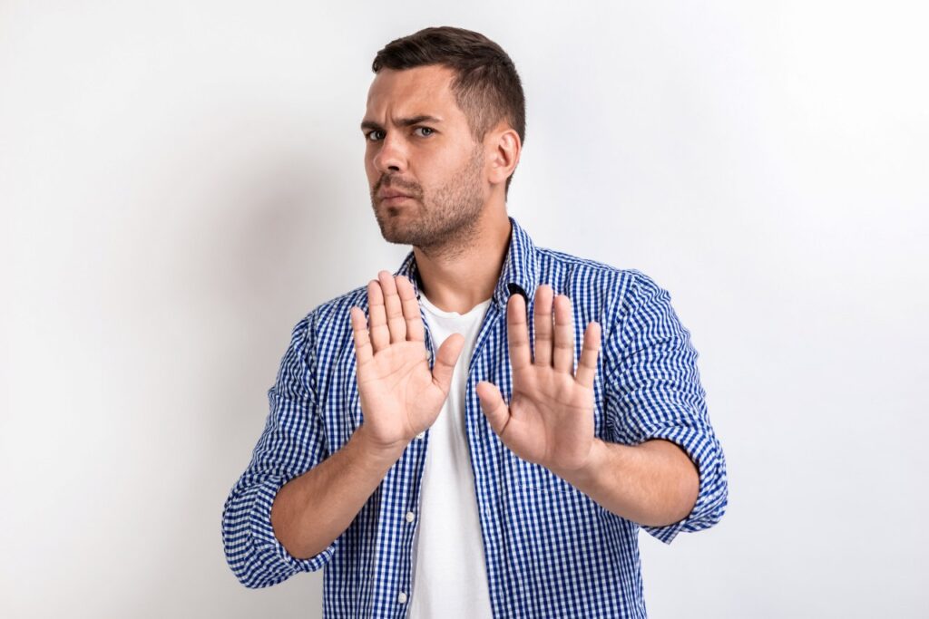 Man showing gesture