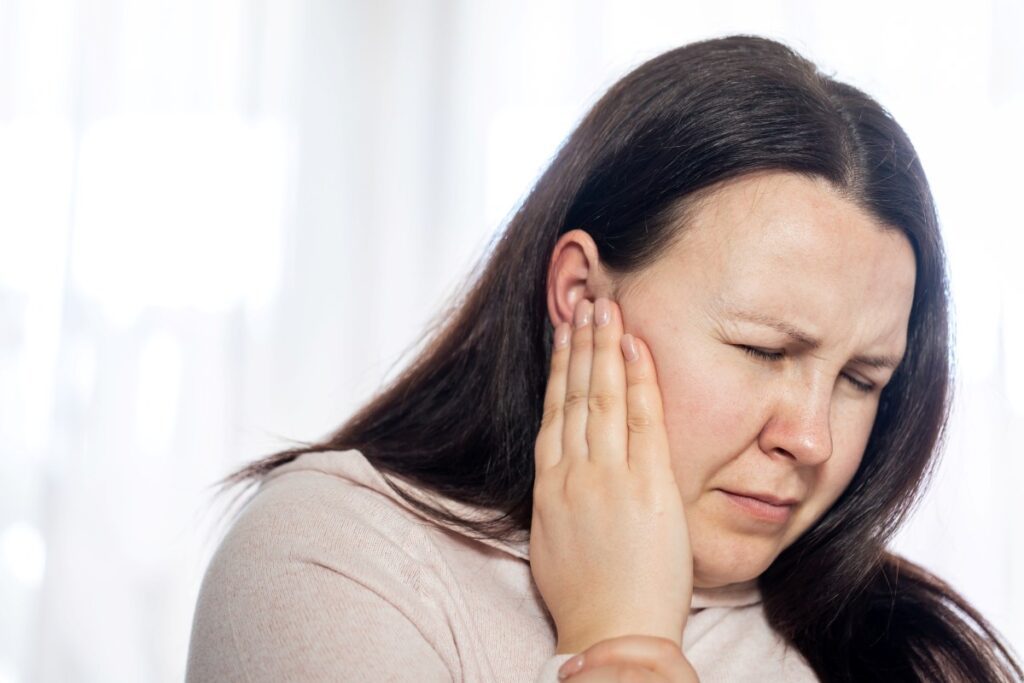 woman with headache