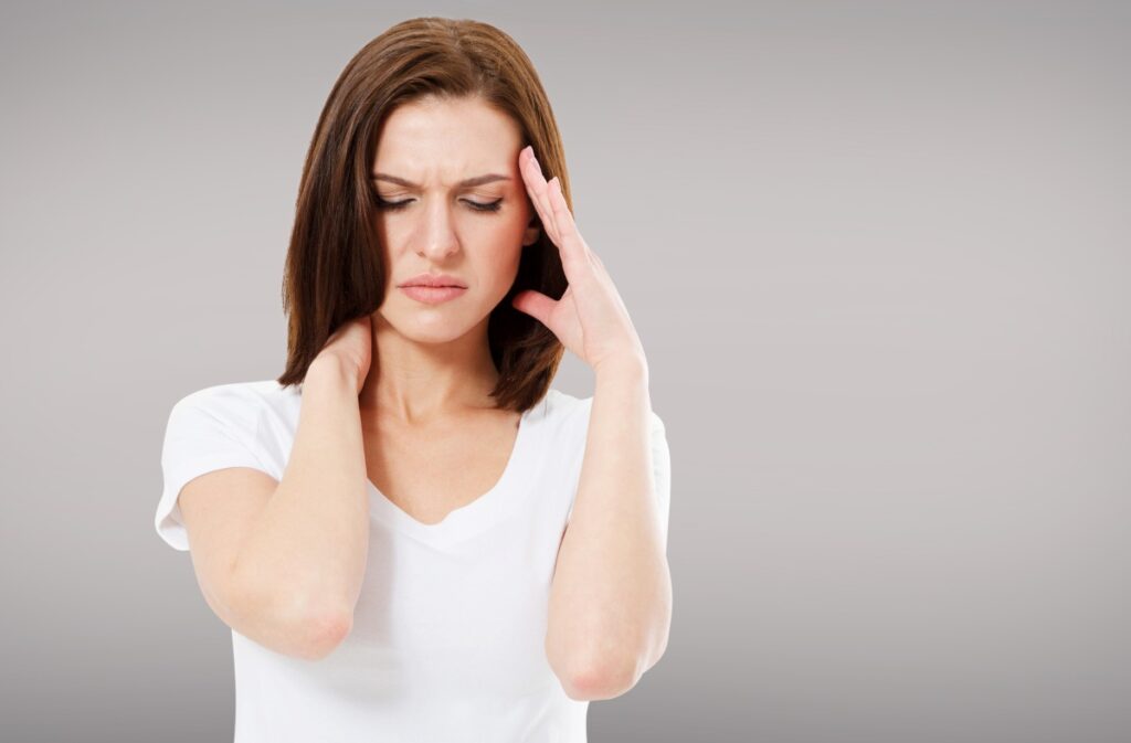 woman experiencing headache