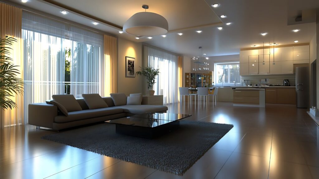 modern home with open-plan layout for hearing friendly
